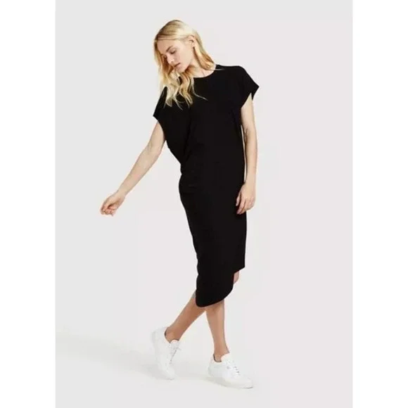 blue dress for baby girl Asymmetric Tee Dress White – EIGHT TEES main image 0